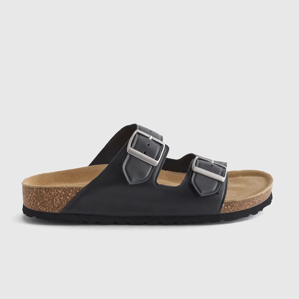 Quince Nappa Leather Double Buckle Slide - Picture 2 of 7